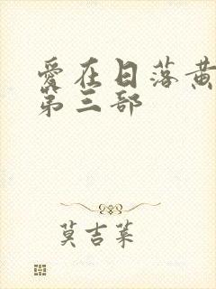 爱在日落黄昏时第三部