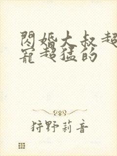 闪婚大叔超棒超宠超猛的