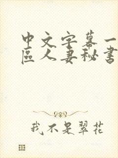 中文字幕一区二区人妻秘书封面