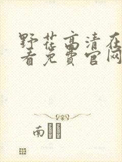 野花高清在线观看免费官网720