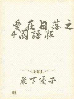 爱在日落之前24国语版