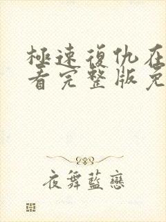 极速复仇在线观看完整版免费高清