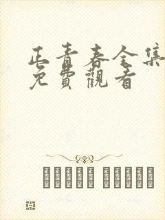 正青春全集正片免费观看