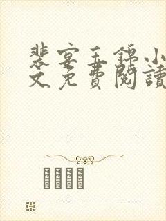 裴宴玉锦小说全文免费阅读封面