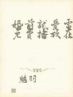 婚前试爱电视剧免费播放在线观看