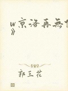 w京洛再无佳人》