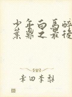 少年白马醉春风叶鼎之最后结局