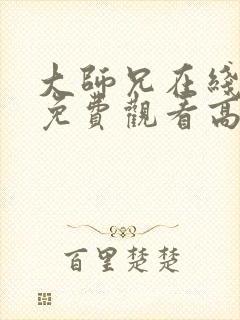 大师兄在线完整免费观看高清封面