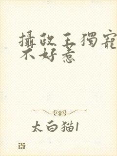 摄政王独宠医妃不好惹