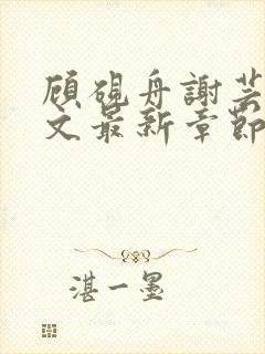 顾砚舟谢芸琛全文最新章节免费阅读封面