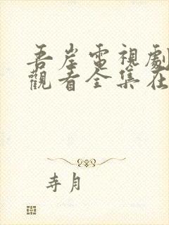 吾岸电视剧免费观看全集在线播放下