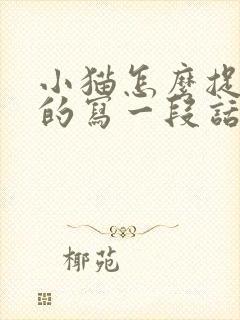 小猫怎么捉老鼠的写一段话