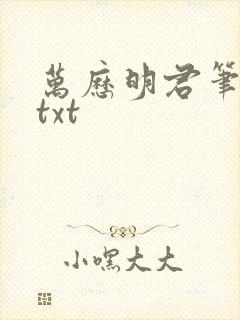 万历明君笔趣阁txt