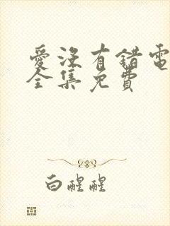 爱没有错电视剧全集免费封面