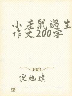 小老鼠过生日的作文200字