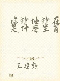 你猜他猜在家猜是什么生肖