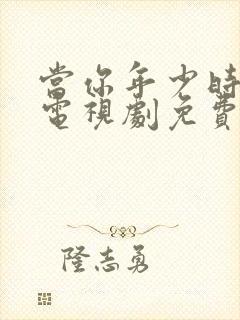 当你年少时全集电视剧免费观看封面