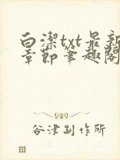 白洁txt最新章节笔趣阁