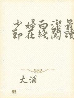 少妇白洁最新章节在线阅读