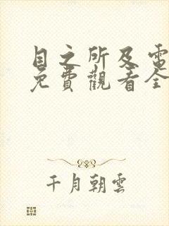 目之所及电视剧免费观看全集完整版高清