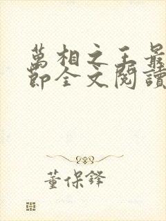 万相之王最新章节全文阅读封面