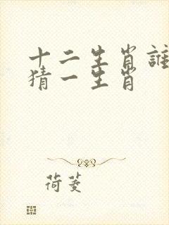 十二生肖谁最后猜一生肖