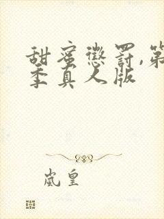 甜蜜惩罚,第二季真人版封面