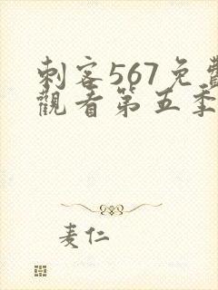 刺客567免费观看第五季