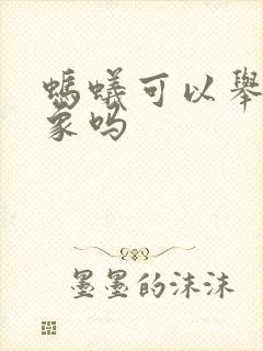 蚂蚁可以举起大象吗