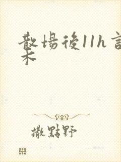 散场后11h言禾