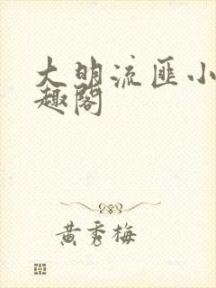 大明流匪小说笔趣阁