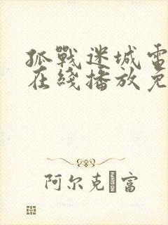 孤战迷城电视剧在线播放免费高清封面