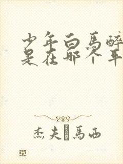 少年白马醉春风是在哪个平台上看封面