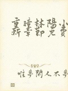 重瞳林阳小说最新章节免费阅读