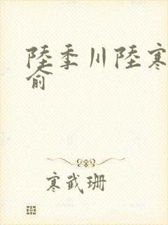 陆季川陆寒城沈俞封面