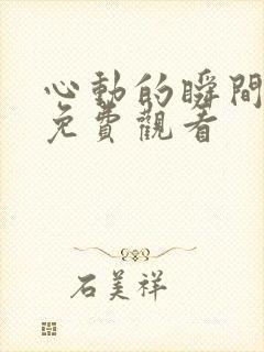 心动的瞬间全集免费观看封面