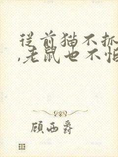 从前猫不抓老鼠,老鼠也不怕猫续写