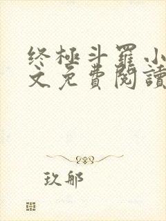 终极斗罗小说全文免费阅读无弹窗