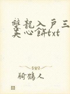 双龙入户三人行夹心饼txt