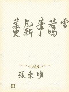 叶凡唐若雪今天更新了吗封面