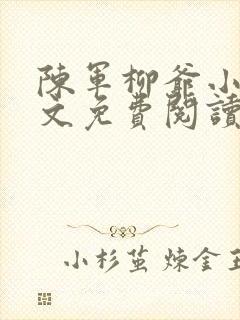 陈军柳爷小说全文免费阅读最新章节