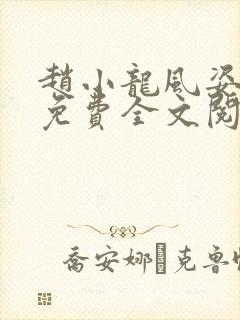 赵小龙风姿犹存免费全文阅读笔趣阁