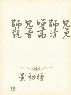 师兄呀师兄在线观看高清免费完整版封面