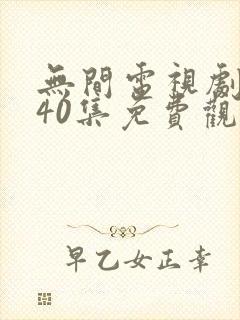 无间电视剧全集40集免费观看谍战网