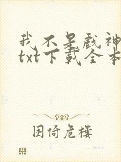 我不是戏神小说txt下载全本