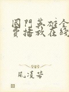 国门英雄全集免费播放在线观看