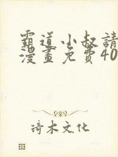 霸道小叔请轻撩漫画免费40漫画封面