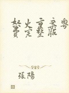 怒火重案粤语免费完整版