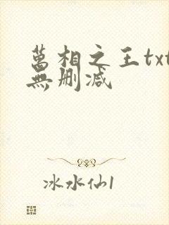 万相之王txt无删减