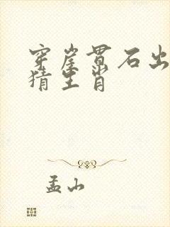 穿崖贯石出厚地猜生肖